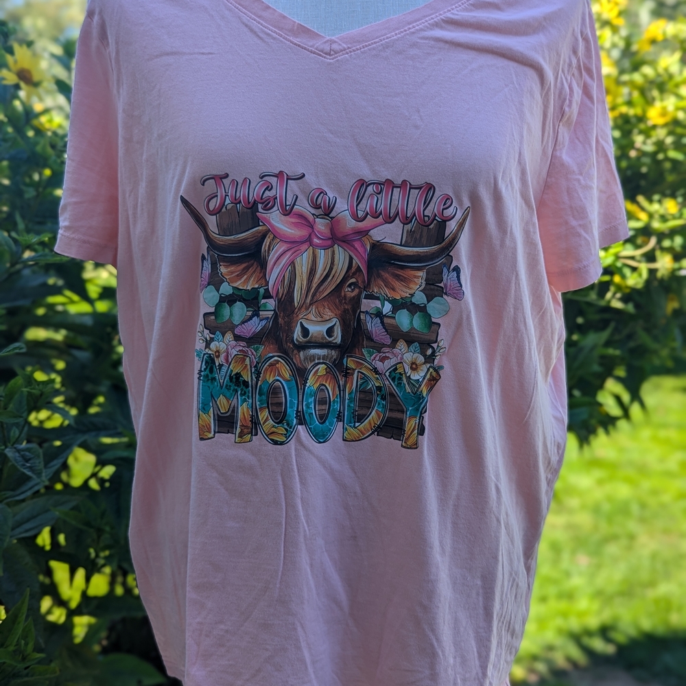 Time and Tru Pink Graphic Tee - Short Sleeve